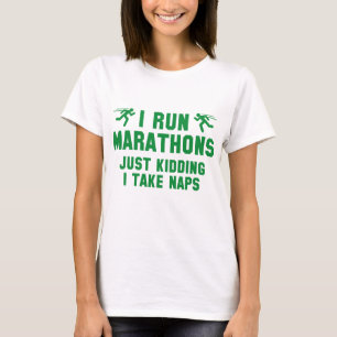 Ich führe Marathons aus T-Shirt