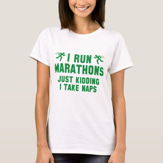 Ich führe Marathons aus T-Shirt (Vorderseite)