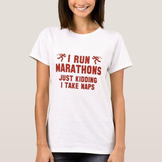 Ich führe Marathons aus T-Shirt (Vorderseite)