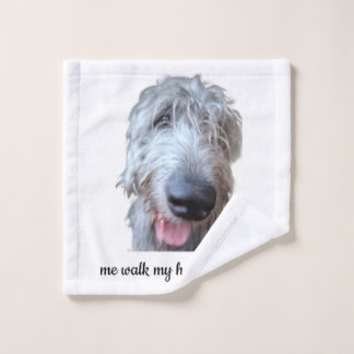 Ich führe meinen Hoooooman Irish Wolfhound Waschla Waschlappen