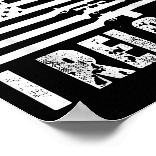 Ich führe nicht aus, dass ich Pro Guns American Fl Poster (Ecke)