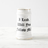 "Ich führe. Werden Sie Follow-me?" Bierglas (Mittel)