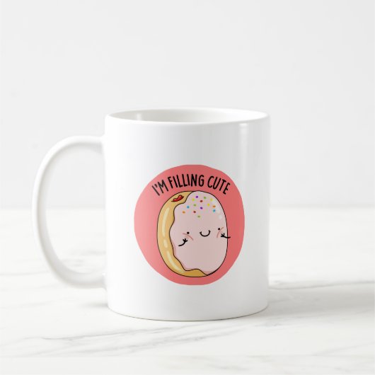 Ich fülle den Niedlichen Funny Jelly Donut Pun Kaffeetasse (Links)