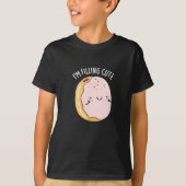 Ich fülle Niedliche Funny Jelly Donut Pun Dark BG T-Shirt (Vorderseite)