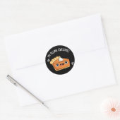 Ich fülle Phantastischen Funny Pie Pun Dark BG Runder Aufkleber (Umschlag)