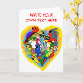 Ich fürchte den niedlichen Cartoon Karte (Gelbe Blume)