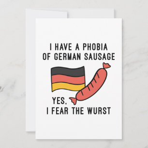 Ich fürchte den Wurst Dankeskarte