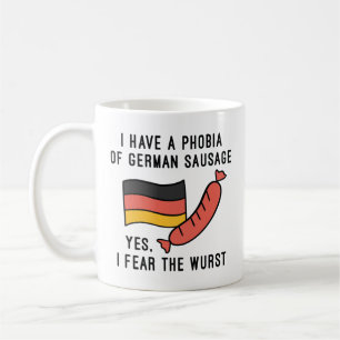 Ich fürchte den Wurst Kaffeetasse