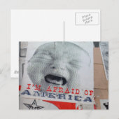 Ich fürchte mich vor Amerika Postkarte (Vorne/Hinten)