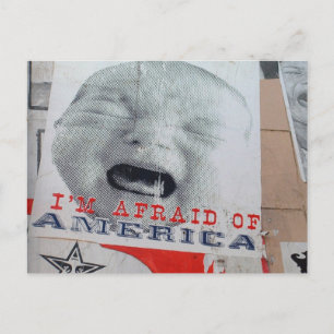 Ich fürchte mich vor Amerika Postkarte