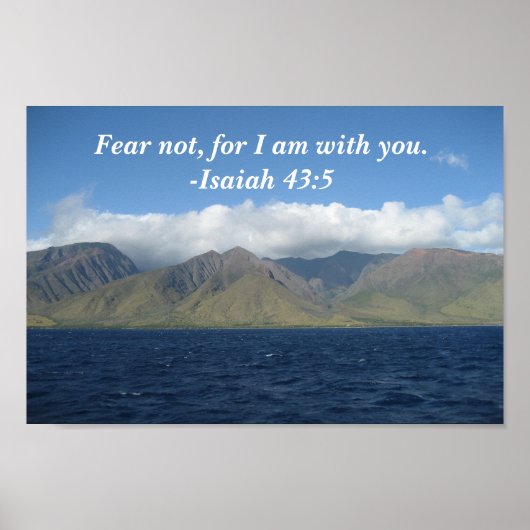 Ich fürchte nicht, dass ich bei dir bin, Bibel Ver Poster (Vorne)