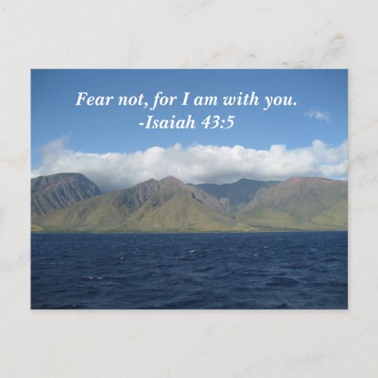 Ich fürchte nicht, dass ich bei dir bin, Bibel Ver Postkarte (Vorderseite)