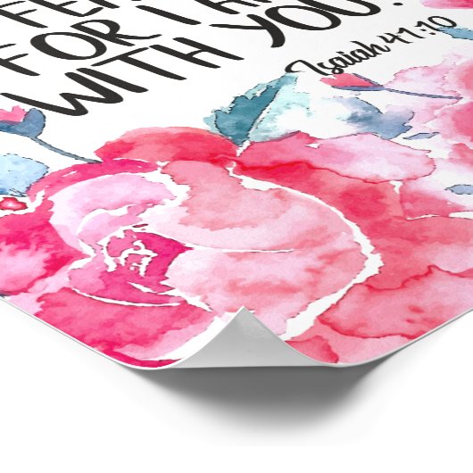 Ich fürchte nicht, ich bin mit Ihnen zitieren Bibe Poster (Ecke)