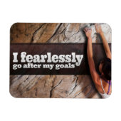 "Ich fürchtlos gehen" Motivation Affirmation Flexi Magnet (Horizontal)