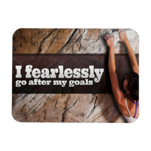 "Ich fürchtlos gehen" Motivation Affirmation Flexi Magnet
