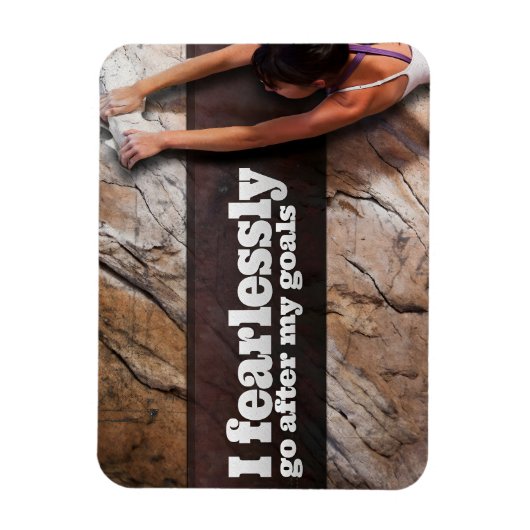 "Ich fürchtlos gehen" Motivation Affirmation Flexi Magnet (Vertikal)