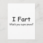 Ich Furz, was dein Super-Power ist Postkarte (Vorderseite)
