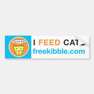 "Ich füttere Katzen-" Autoaufkleber