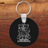 Ich füttere Katzen, die ich hasse Leute Skelett Ka Schlüsselanhänger (Vorderseite)