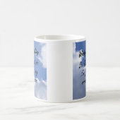 Ich füttere meine virtuellen Schafe Kaffeetasse (Mittel)