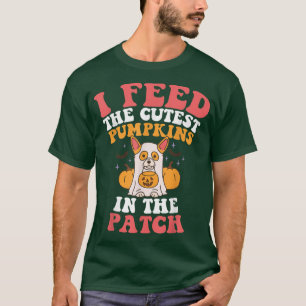 Ich Fütterte die Niedlichsten Kürbis im PatchHallo T-Shirt