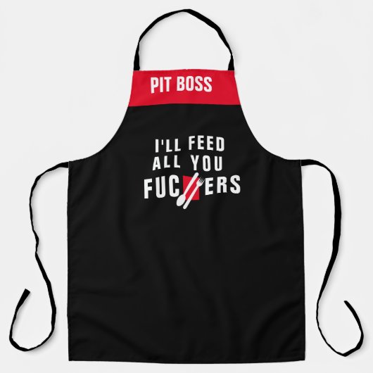 "Ich Füttre dir" Schürze, Funny Koch Attitude Gril Schürze (Vorderseite)