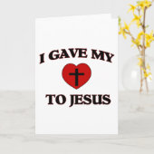 Ich gab Jesus mein Herz Karte (Gelbe Blume)