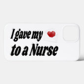 Ich gab mein Herz einer Krankenschwester Case-Mate iPhone Hülle (Rückseite (Horizontal))