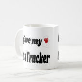 Ich gab meinem Herz einen schwarzen Text für einen Kaffeetasse (Vorderseite Links)