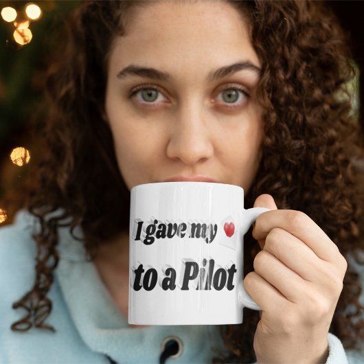 Ich gab meinem Herz einen schwarzen Text von Pilot Jumbo-Tasse