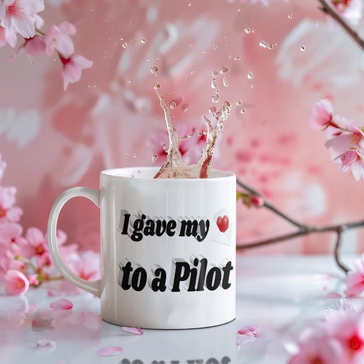 Ich gab meinem Herz einen schwarzen Text von Pilot Kaffeetasse