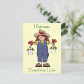 Ich Garten, darum bin ich - Gartenarbeit T-Shirts Postkarte (Stehend Vorderseite)
