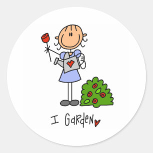 Ich Garten Runder Aufkleber