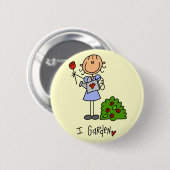 Ich Garten T-Shirts und Geschenke Button (Vorne & Hinten)
