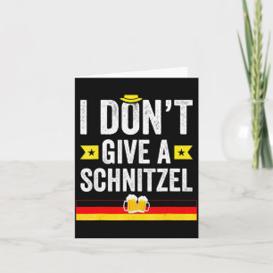 Ich geb' kein Schnitzel auf Deutsch  Dankeskarte