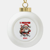 Ich gebe die ganze Nacht lang Weihnachten Keramik Kugel-Ornament (Vorderseite)