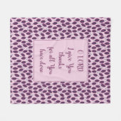 ICH GEBE DIR DANKE LORD | LILA BLÄTTER | Fall Fleecedecke (Vorderseite (Horizontal))