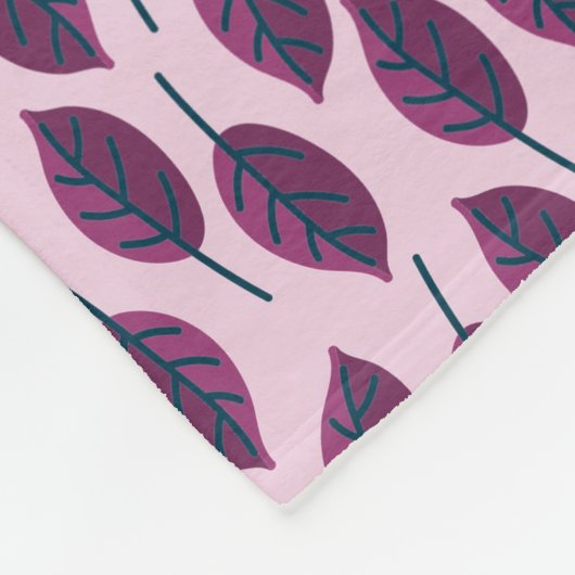 ICH GEBE DIR DANKE LORD | LILA BLÄTTER | Fall Fleecedecke (Ecke)