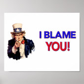 Ich gebe dir die Schuld - Funny Uncle Sam Poster (Vorne)