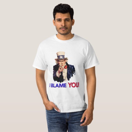Ich gebe dir die Schuld - Retro Uncle Sam T-Shirt (Vorne ganz)