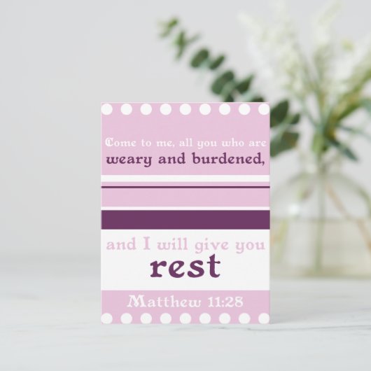 Ich gebe dir Erholung Postkarte (Stehend Vorderseite)