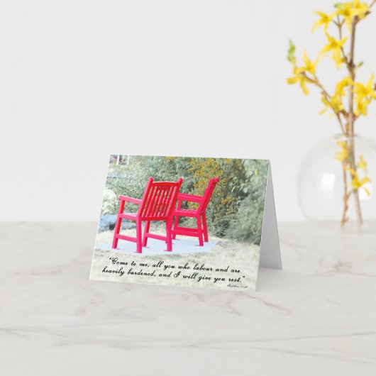 "Ich gebe dir Erholung" - Scriptekarte Karte (Gelbe Blume)