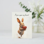 Ich gebe dir mein Herz Postkarte (Stehend Vorderseite)