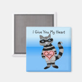 Ich gebe dir mein Herz-Raccoon Magnet (Vorderseite/Rückseite)