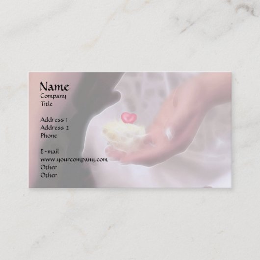 Ich gebe dir mein Herz! Visitenkarte (Vorderseite)