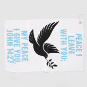 Ich gebe dir meinen Frieden Golfhandtuch (Horizontal)