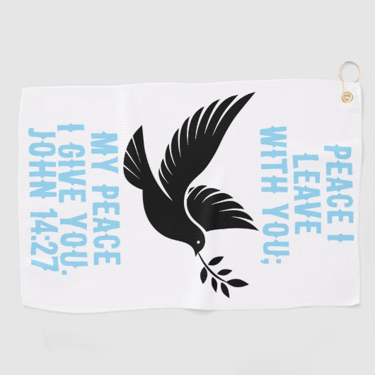 Ich gebe dir meinen Frieden Golfhandtuch (Horizontal)