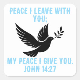 Ich gebe dir meinen Frieden Quadratischer Aufkleber
