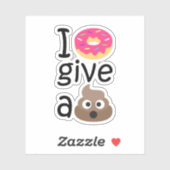 Ich gebe ein gekackt Emoji Aufkleber (Blatt)