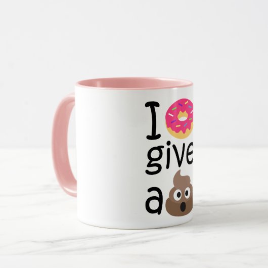 Ich gebe ein gekackt Emoji Tasse (Vorderseite Links)